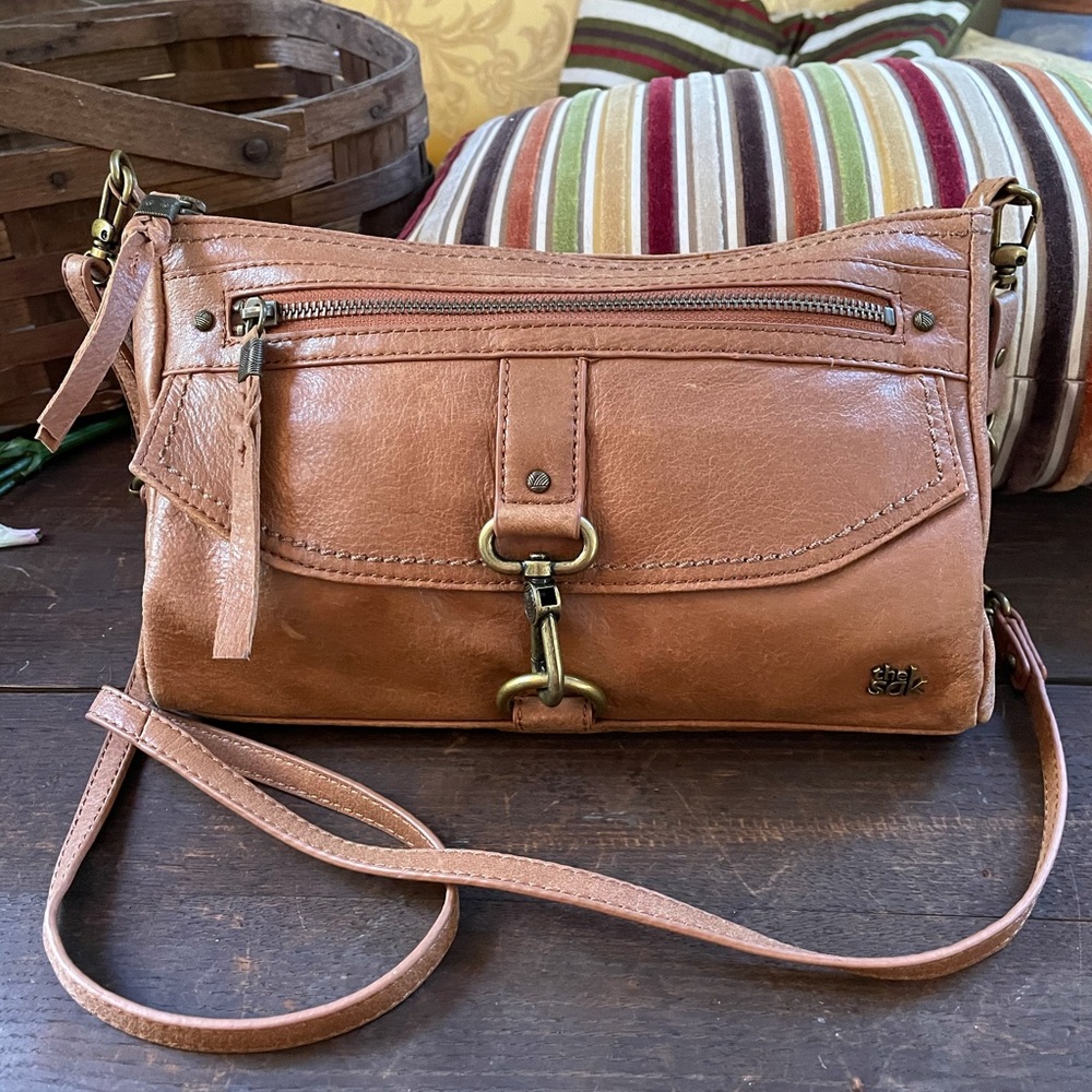 THE SAK Cognac Leather Crossbody
